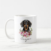 Mug Dachshund à l'aquarelle (Gauche)