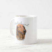 Mug Dachshund (à poil long) Maman 2 (Devant gauche)