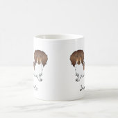 Mug Dachshund à poil long piebalde chocolat et feu & N (Centre)