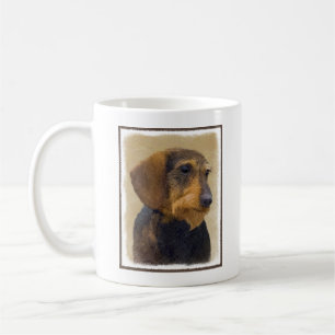 Mug Dachshund (À poils durs) Peinture Dog Art origina