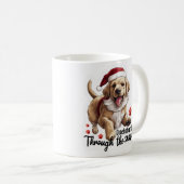Mug dachshund à travers la neige (Devant droit)