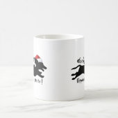 Mug Dachshund à travers la neige Fêtes de Noël (Centre)