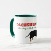 Mug Dachshund À travers la neige mignonne Doxie Reinde (Devant gauche)