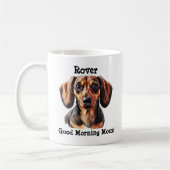 Mug Dachshund, Ajouter le nom du chien, Changer de pho (Gauche)