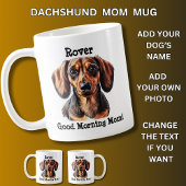 Mug Dachshund, Ajouter le nom du chien, Changer de pho