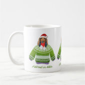 Mug Dachshund allongé portant un chien moche de Noël (Gauche)