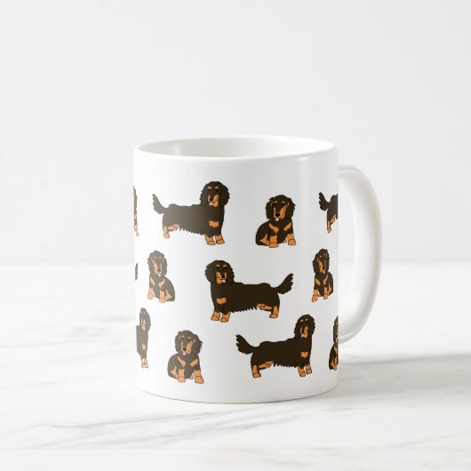 Mug Dachshund aux cheveux longs (Devant droit)