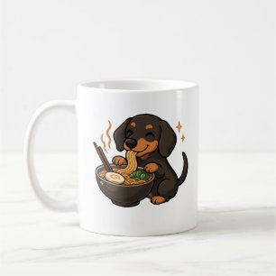 Mug Dachshund aux nouilles Ramen Kawaii Chien