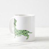 Mug Dachshund Avec Casquette de la Saint Patrick (Devant gauche)