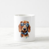 Mug Dachshund avec lunettes de soleil (Centre)