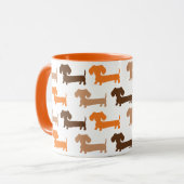Mug Dachshund Browns & Orange Fall Colors Doxie Love (Devant gauche)