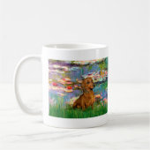 Mug Dachshund (brun1) - Lilies 2 (Gauche)