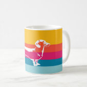 Mug Dachshund by colorful stripes (Devant droit)