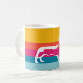 Mug Dachshund by colorful stripes (Devant gauche)
