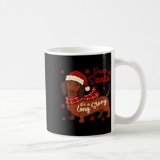 Mug Dachshund Cher Père Noël C'est Une Longue Histoire (Droite)