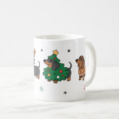 Mug Dachshund Chien de Noël  (Devant droit)