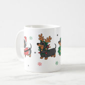 Mug Dachshund Chien de Noël  (Devant gauche)