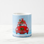 Mug Dachshund Chien En Voiture Avec Le Père Noël (Centre)