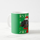 Mug Dachshund Chien Vilain Noël (Devant gauche)