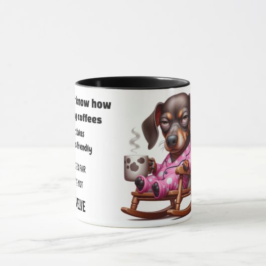 Mug Dachshund Coffee Humor (Centre)