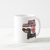 Mug Dachshund Cute Ignorer les règles (Devant droit)