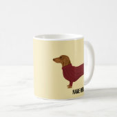 Mug Dachshund Dans Le Chandail Rouge (Devant droit)