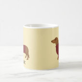 Mug Dachshund Dans Le Chandail Rouge (Centre)