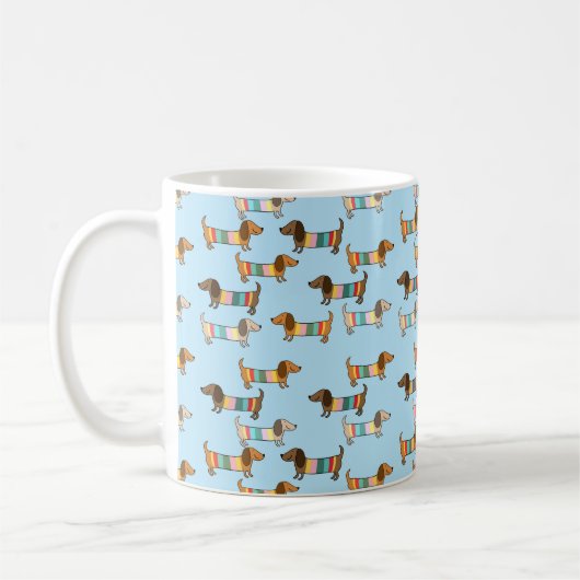 Mug Dachshund dans les cavaliers (Gauche)
