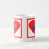 Mug Dachshund / Daxie Chien Red Valentine’s Day Heart (Centre)