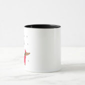 Mug Dachshund de Noël amusant (Centre)