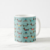 Mug Dachshund de vacances avec cadeaux et Motif de sle (Devant droit)