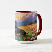 Mug Dachshund Delight Mug, Whimsical Canine Elegance (Devant droit)