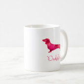 Mug Dachshund - Design aquarelle (Devant droit)