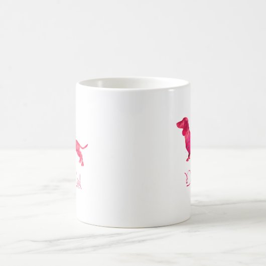 Mug Dachshund - Design aquarelle (Centre)
