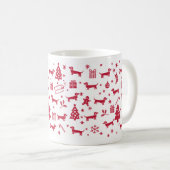 Mug Dachshund Design de Noël (Devant droit)