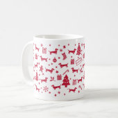 Mug Dachshund Design de Noël (Devant gauche)