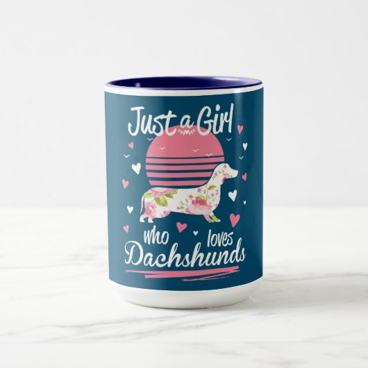 Mug Dachshund Design, Juste Une Fille Qui Aime Les Dac (Centre)