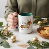 Mug Dachshund Dog Antlers Christmas Checkered Sweater