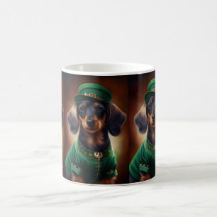 Mug Dachshund Dog en tenue de la Saint Patrick