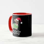 Mug Dachshund drôle de Noël  (Devant gauche)