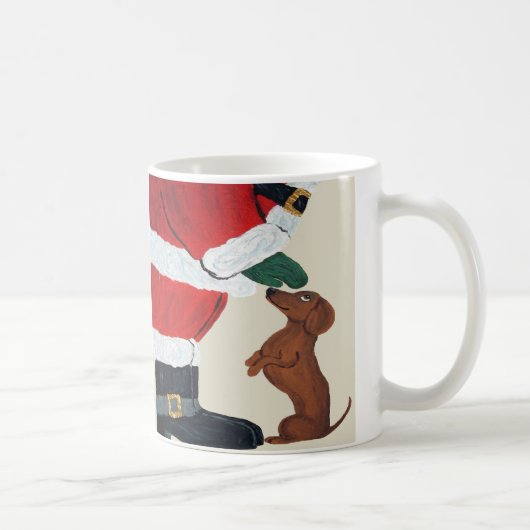Mug Dachshund Et Père Noël (Droite)