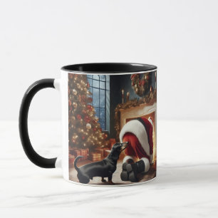 Mug Dachshund et Père Noël