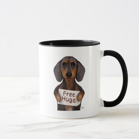 Mug Dachshund Free Hugs (Droite)