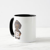Mug Dachshund Free Hugs (Devant gauche)