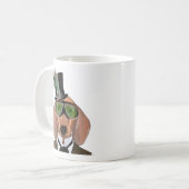 Mug Dachshund Green Gogges Top Hat (Devant gauche)