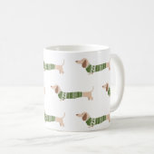 Mug Dachshund Green Vilain Motif de Noël (Devant droit)