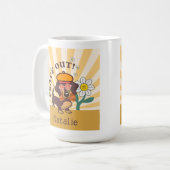 Mug Dachshund Groovy | Paix à toi (Devant gauche)