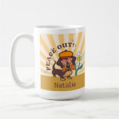 Mug Dachshund Groovy | Paix à toi (Gauche)