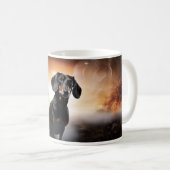 Mug Dachshund Halloween effroi (Devant droit)