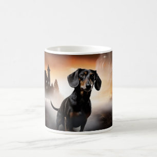 Mug Dachshund Halloween effroi